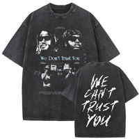 Washed Vintage Rapper Future & Metro Boomin We Don't Trust You Graphic T-shirt Men Women Hip Hop Fashion Oversized Crewneck Tees