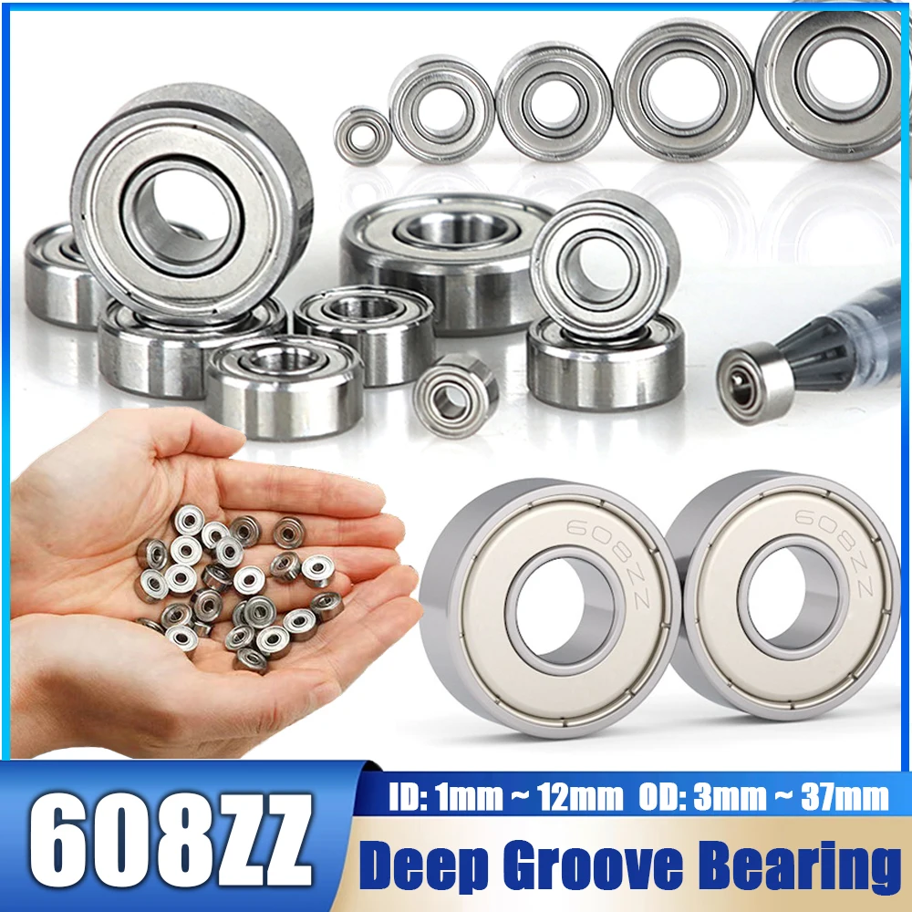 4pc Miniature Ball Bearings 3x6x2.5 5x9x3 5x11x4 6x12x4 10x15x4mm Bore 2mm 3mm 4mm 5mm 6mm 7mm 8mm 9mm 10mm Sealed Small Bearing