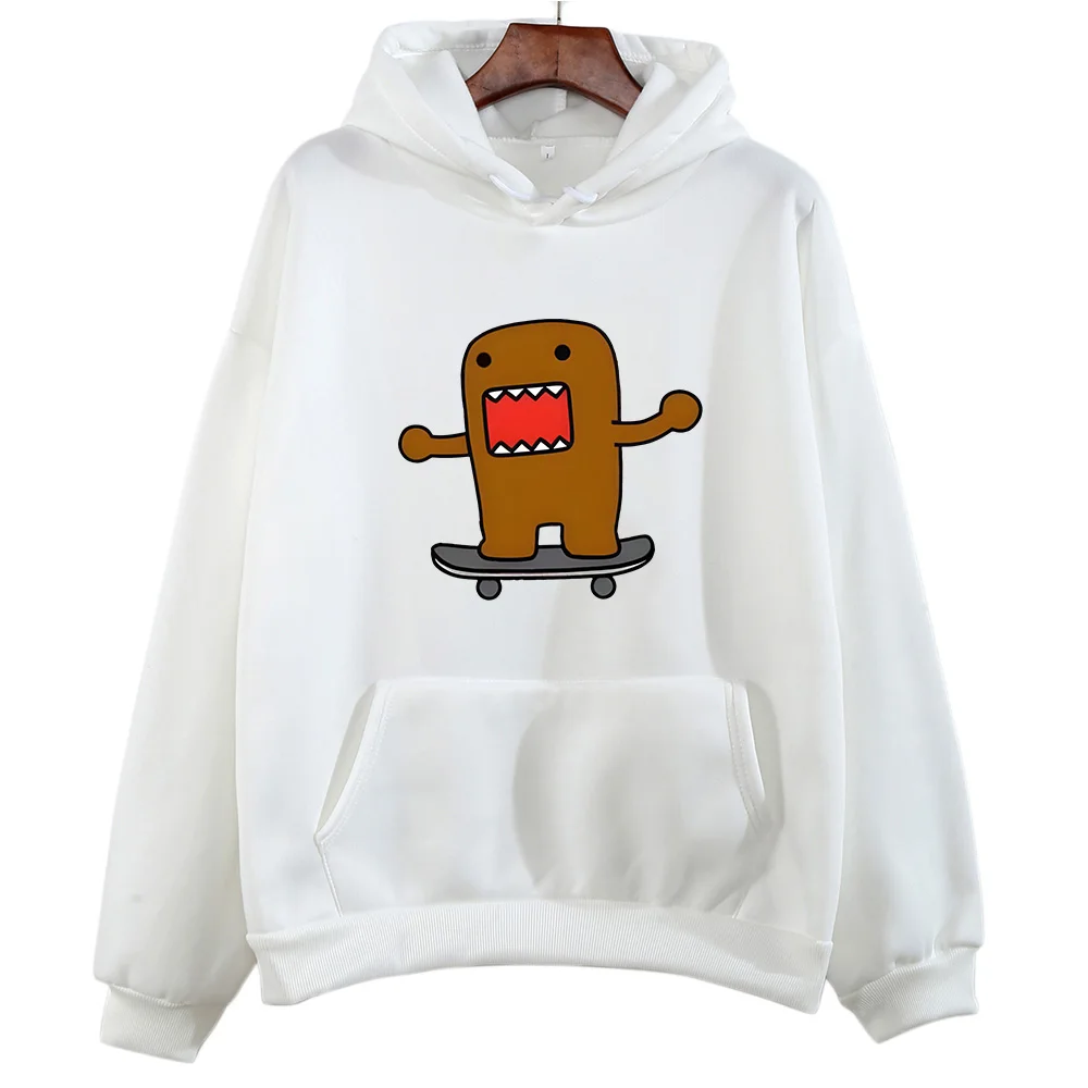 Domo Kun Japanese Anime Hoodies Cute Manga Print Clothes Unisex Autumn/winter Fleece Sweatshirt Long-sleeve O-neck Pullovers