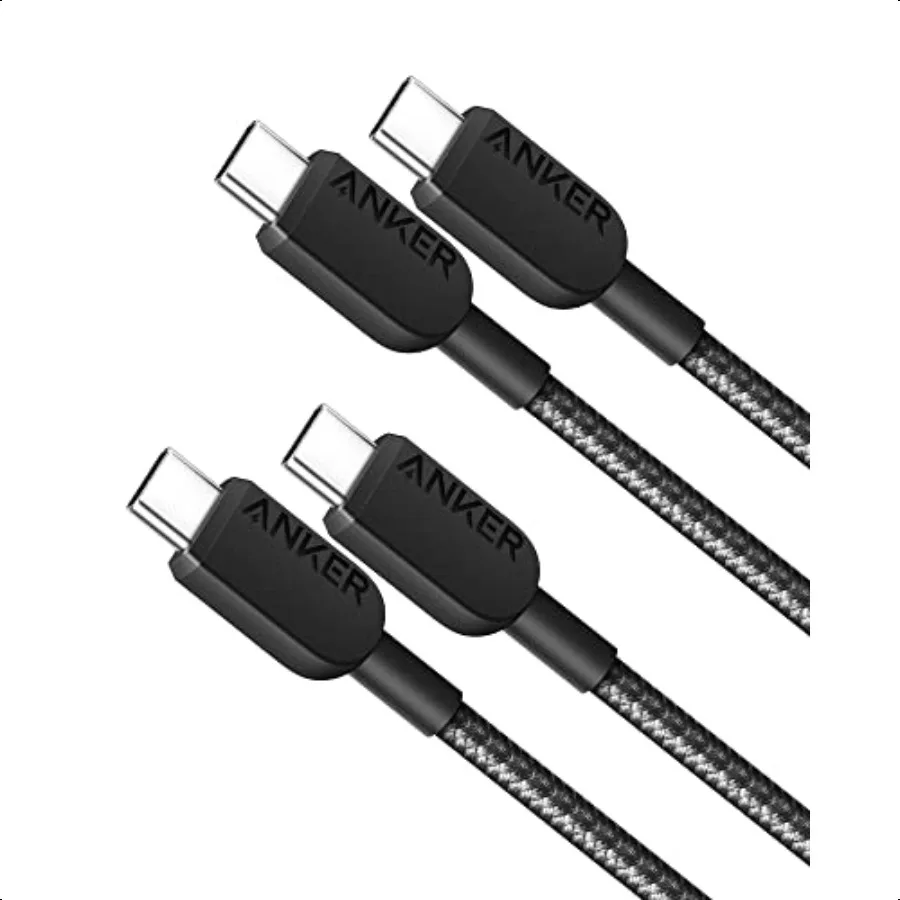 

Кабель USB C — USB C TypeC Шнур для быстрой зарядки, 3 фута, 2 шт. в упаковке для iPhone 17 16 серии iPad Air 4 Book Pro 2022 и других моделей (черный)