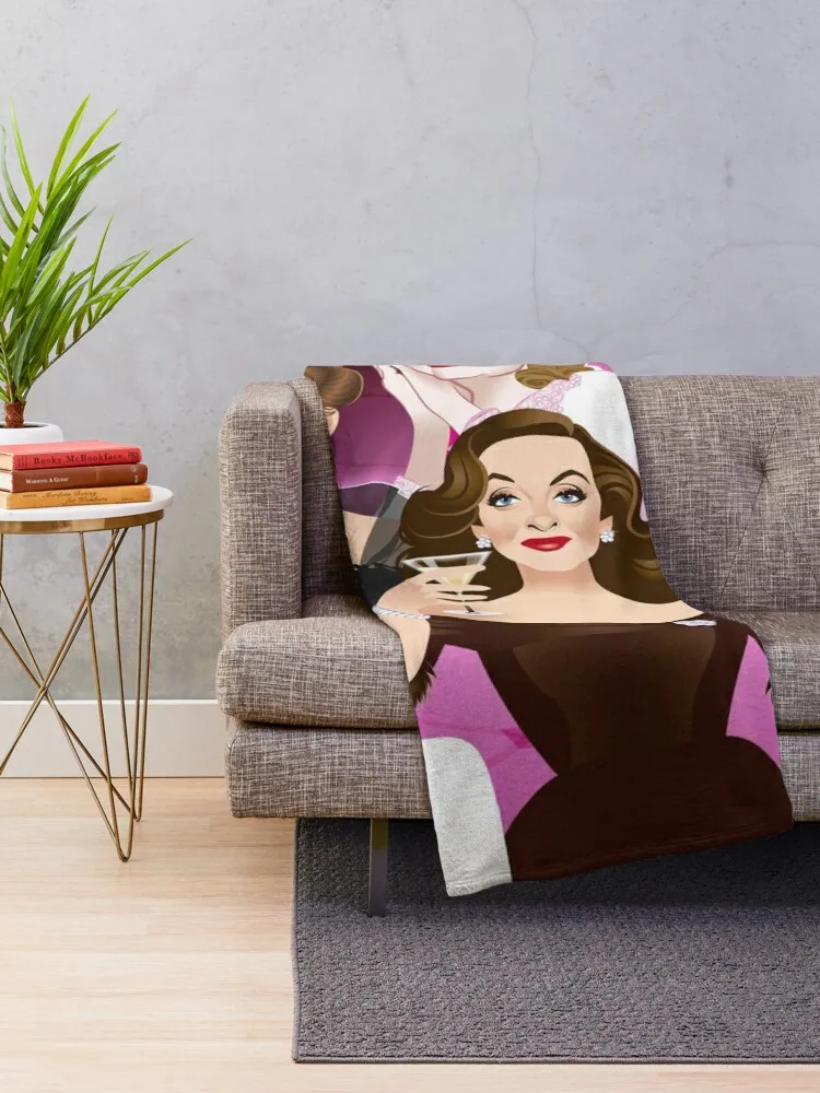 Bette Davis Throw Blanket Summer Bedding Blankets Blankets For Sofas Thermal Blanket Custom Blanket