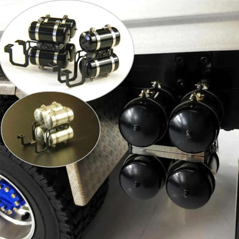 1:14th Scale Metal Gas Tank Decorate for Tamiya RC Truck SCANIA 770S R620 VOLVO BENZ Arocs MAN TGX Car Accessories