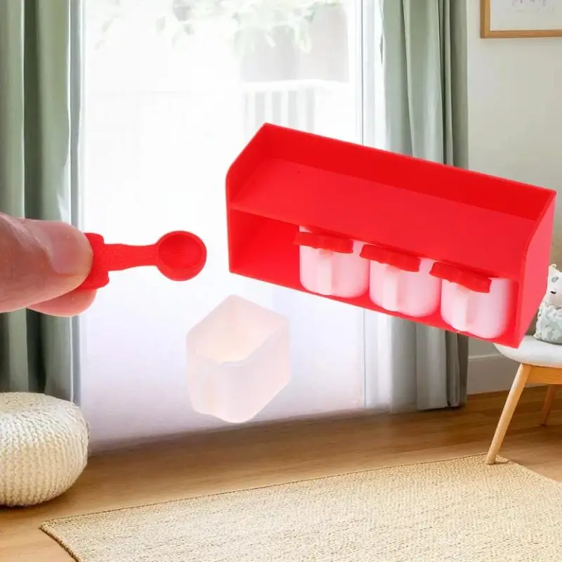 1/12 دمية صغيرة الكرتون التوابل جرة نموذج دمية المطبخ الديكور دمى منزل المشهد اكسسوارات التظاهر اللعب اللعب #4