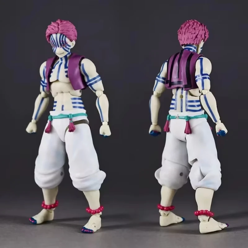 15 cm große Akaza-Actionfigur, Dämonentöter, Obermond, drei bewegliche Gelenke, Battle Gk-Modell, Sammlerfigur, Geschenk für Anime-Fans