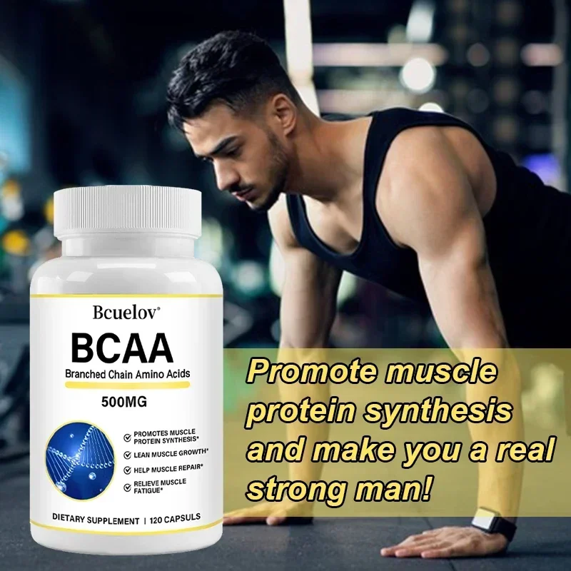 BCAA Supplement – Branched Chain Amino Acids Capsules – Enhance Strength and Energy Levels, Increase Muscle Mass