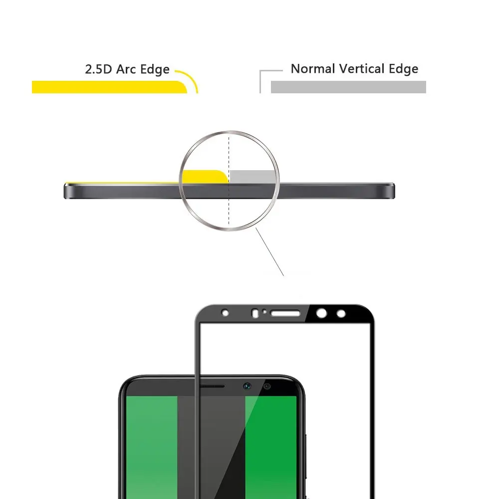 5D Full Cover 9H Tempered Glass For Huawei Mate 10 lite Nova 2i Protective film For Huawei Honor 9i Maimang 6 Screen Protector