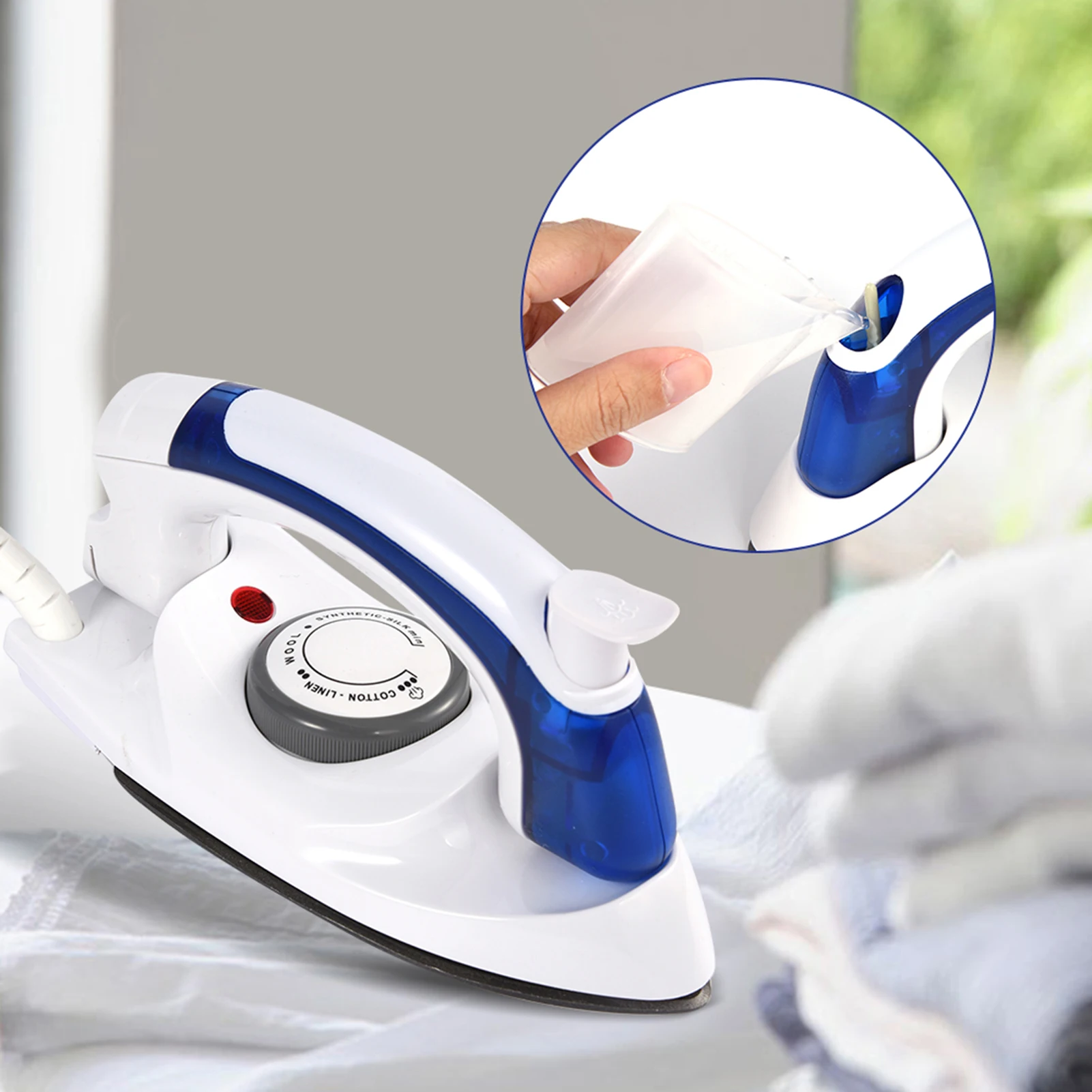 Garment  Portable Foldable Folding Compact Handheld Steam Travel Iron Temperature Control Steam Iron Steam Irons