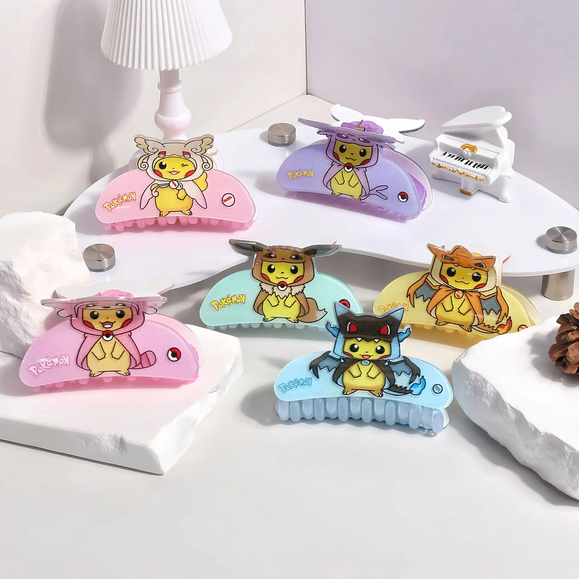 

Pok é mon Creative Hair Claw Hair Clip Hair Accessories Headwear Anime Cute Headwear Acrylic Claw Clip