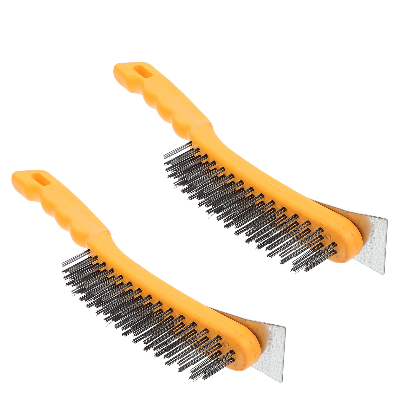 

2Pcs Rust Removing Steel Wire Brush Plastic Handle Car Cleaning Tools Scratches Remover Lasting Moderate Hardness