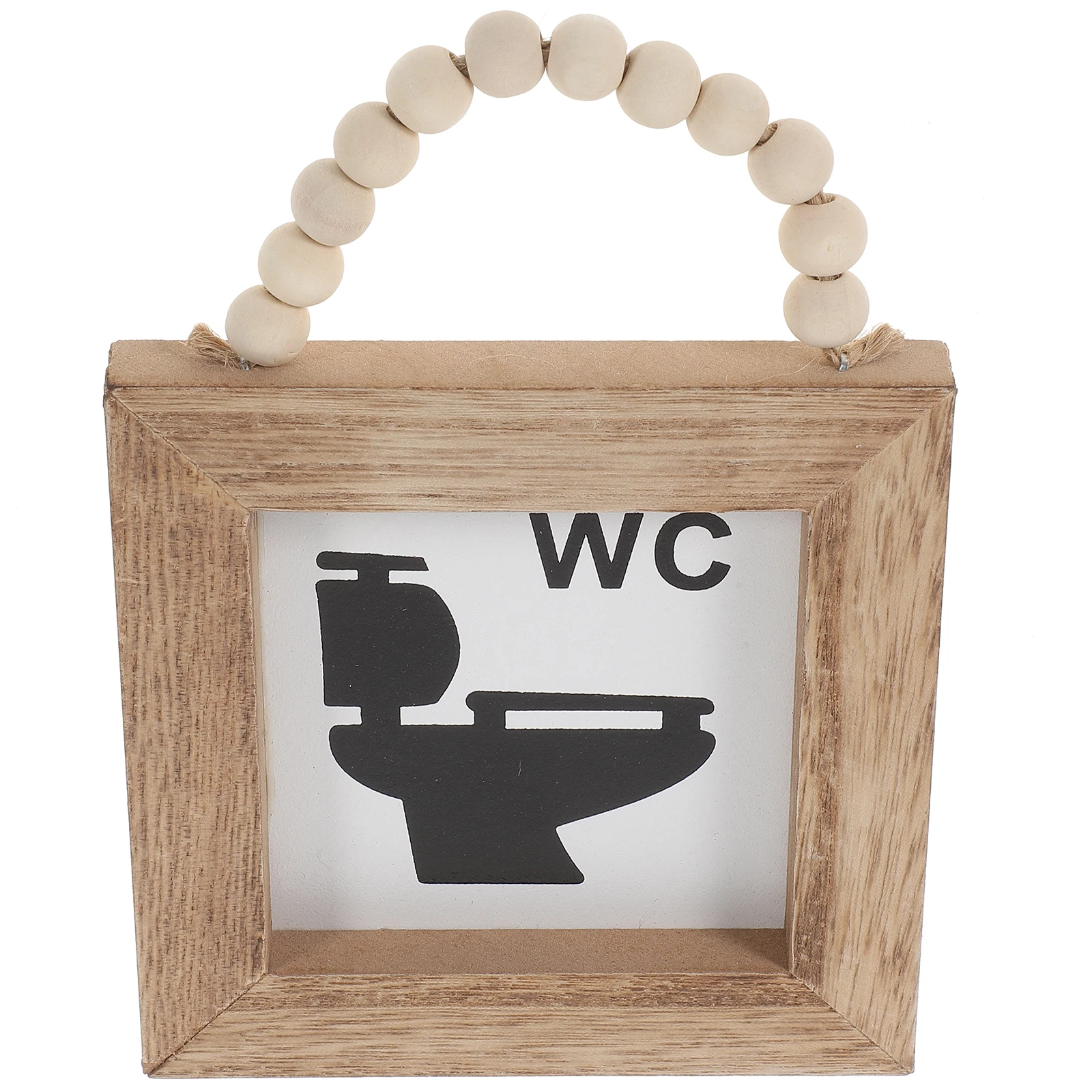 

Creative Wooden Sign Decoration Bathroom Toilet Door Wall Hanging Ornament Rustic Style Pastoral Indoor Decor Wood Board Pendant
