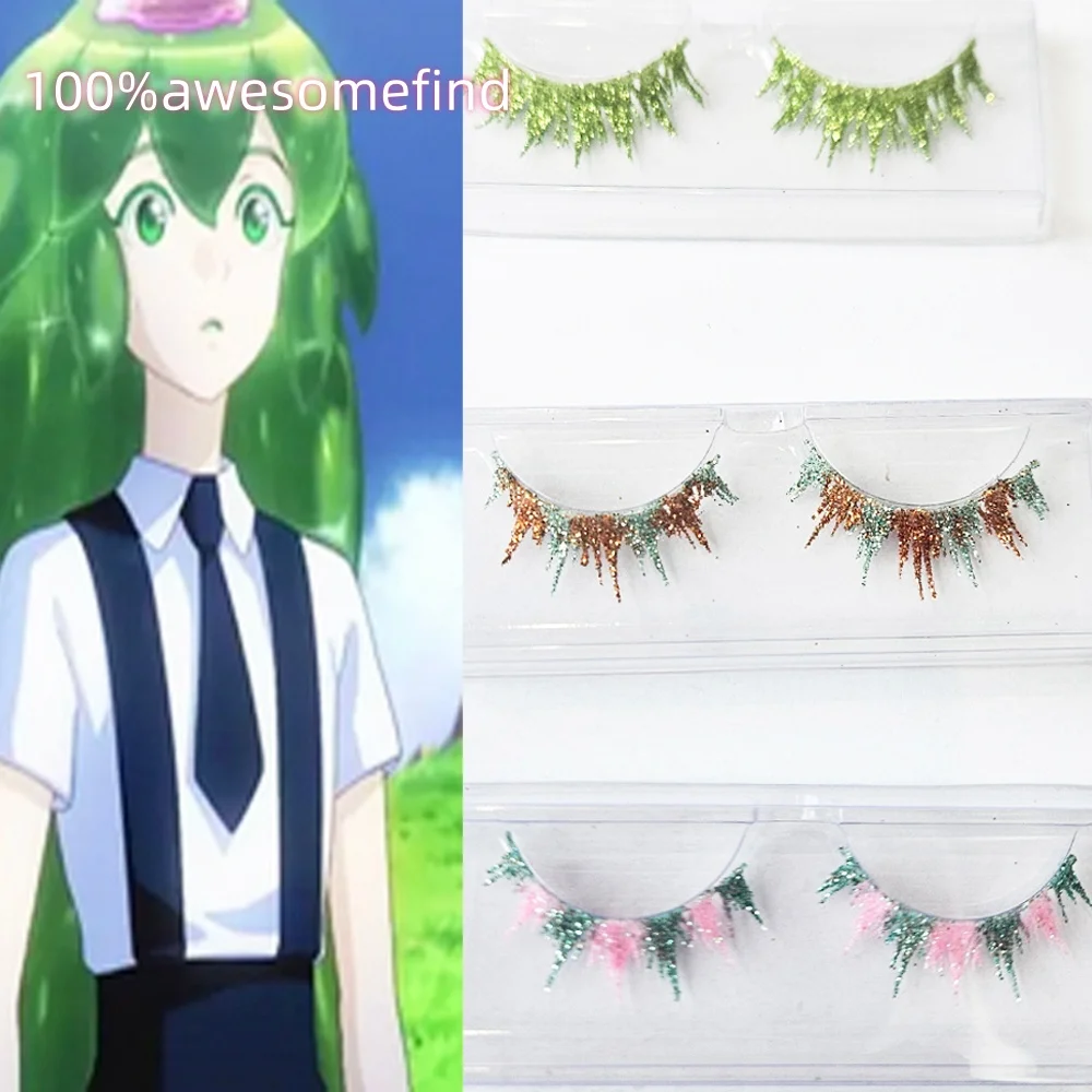 

Land of the Lustrous Cosplay Eyelash Sphene Watermelon Tourmaline Peridot Men Women Colorful Lash