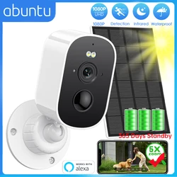 1080P HD Wireless Solar Camera Outdoor Wifi Surveillance Camera 365 Days Standby PIR Human Detection Battery Security Protection