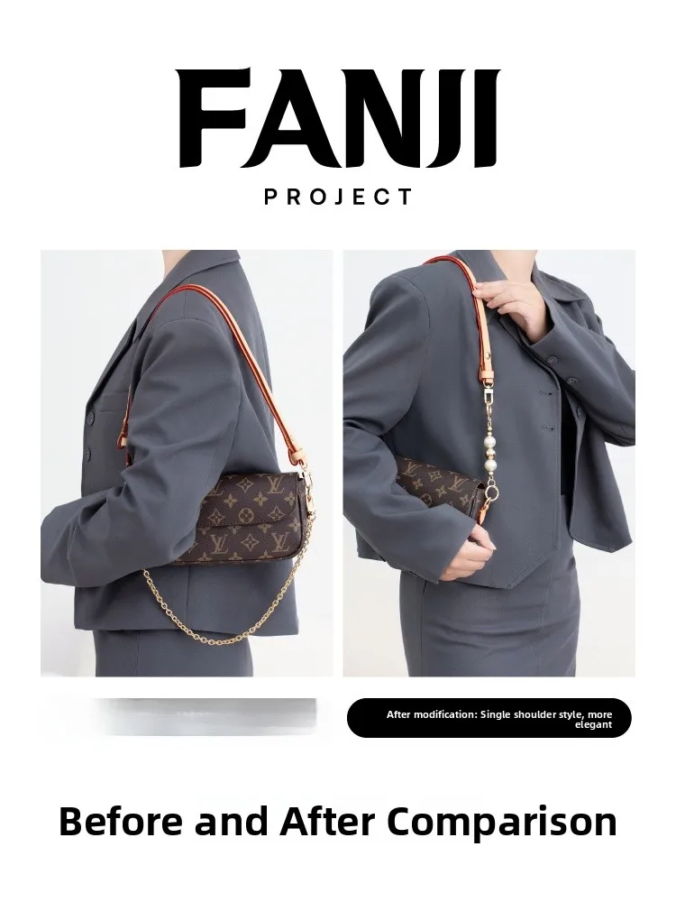Pearl Extended Shoulder Strap Bag Accessory for Lv Ivy Woc Handbag Modification Elegant Fashionable Summer 2024
