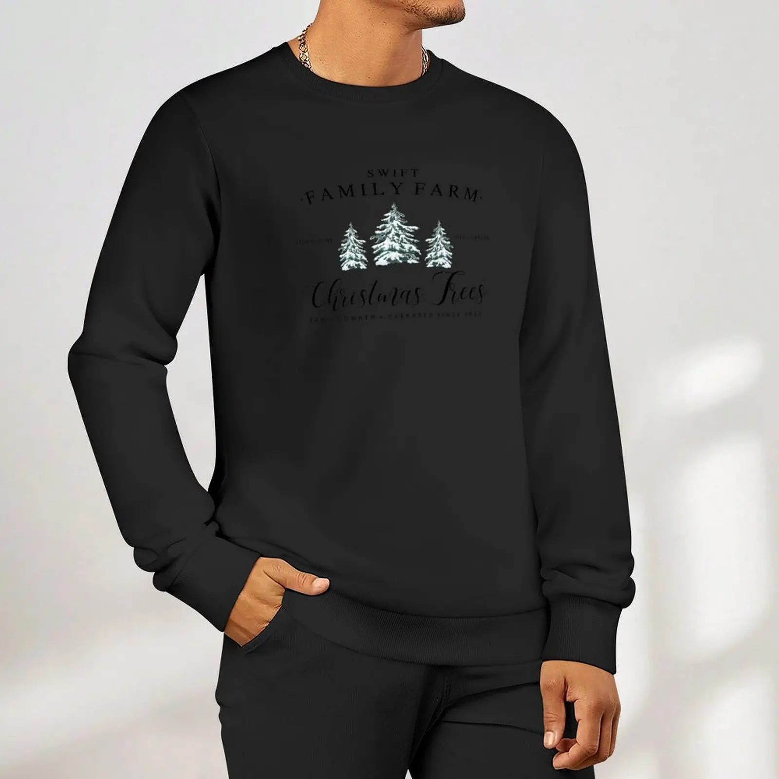 Swift Christmas Tree Farm Pullover mens clothing graphic t shirts men anime clothes men's sweat-shirt set men's sweatshirt