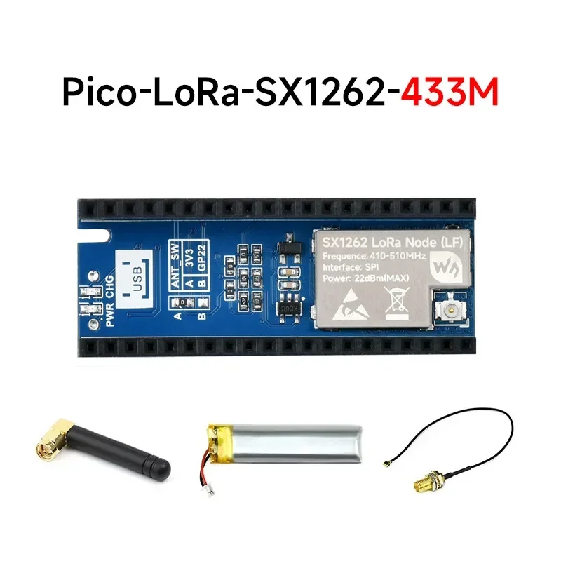 Raspberry Pi Pico LoRa węzeł karta rozszerzenia SX1262 moduł Pico-LoRa-SX1262-868M Pico-LoRa-SX1262-433M Pico-LoRa-SX1262-915M