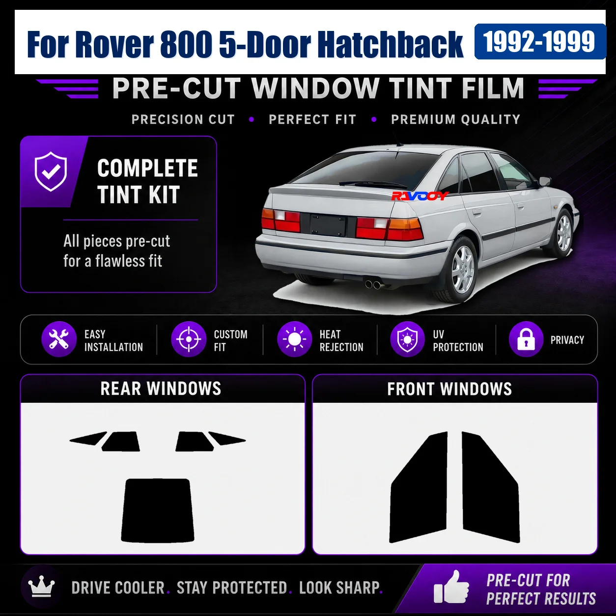 for-rover-800-5-door-hatchback-1992-1999-tinted-front-window-rear-window-tint-film-uv-heat-rejection