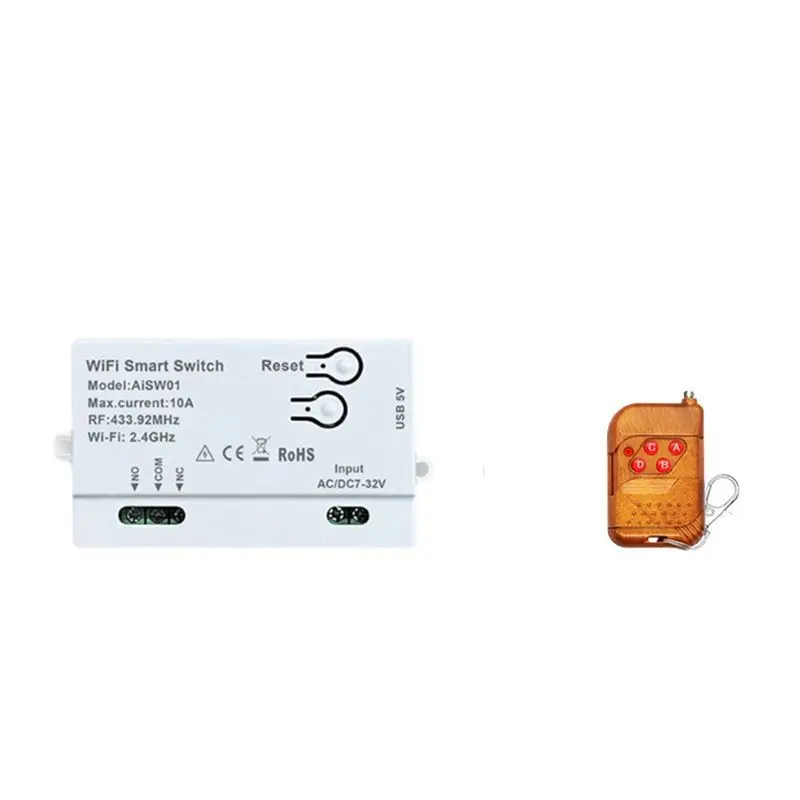 B68A For Home APP Wifi Smart Switch DIY Timer 7-32V Smart Remote+433Mhz Remote Home Automation Module Smartlife