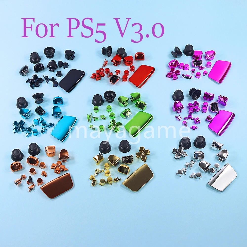 6sets For PS5 V3 3.0 Controller D-pad Shared Electroplated Button L1 R1 L2 R2 Operation Button kit