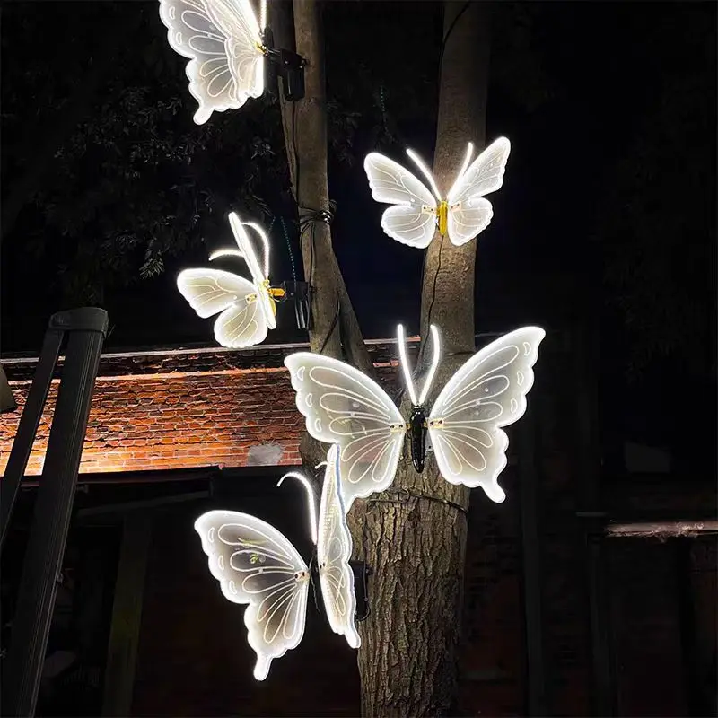 2026 Dynamic Butterfly LED Landscape Light Waterproof Simulation Insect Lamp For Park Scenic Area Project Lighting
