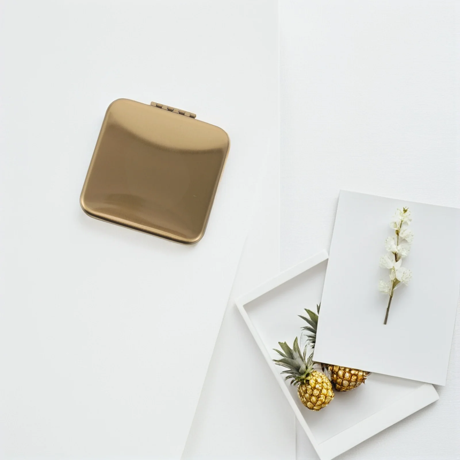 

Stainless Steel Double Sided Foldable Makeup Mirror Portable Travel Compact Beauty Mirror for Women 12cm Pocket Purse Friendly