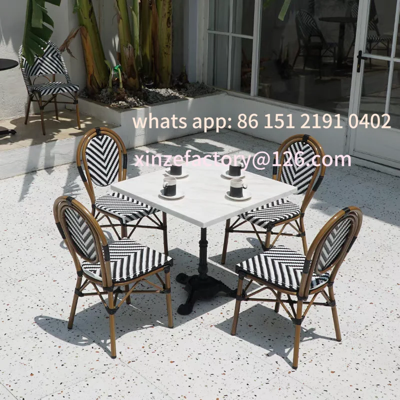 

Customizable meble ogrodowe krzesła rattanowe wiklinowa kawa restauracja ogród aluminiowy stół do jadalni zest