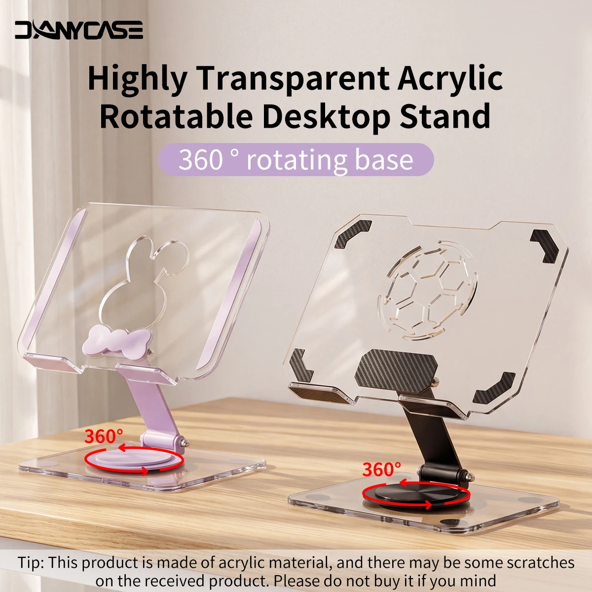 Laptop Ergonomic Accessories - 360° Rotatable Tablet Stand Adjustable Foldable
