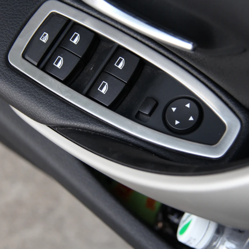 

Suetlcoity For BMW 3 Series F30 13-19 Stainless steel Car Glass Lifting Panel Frame Cover Trim Sticker Interior Car Accessories