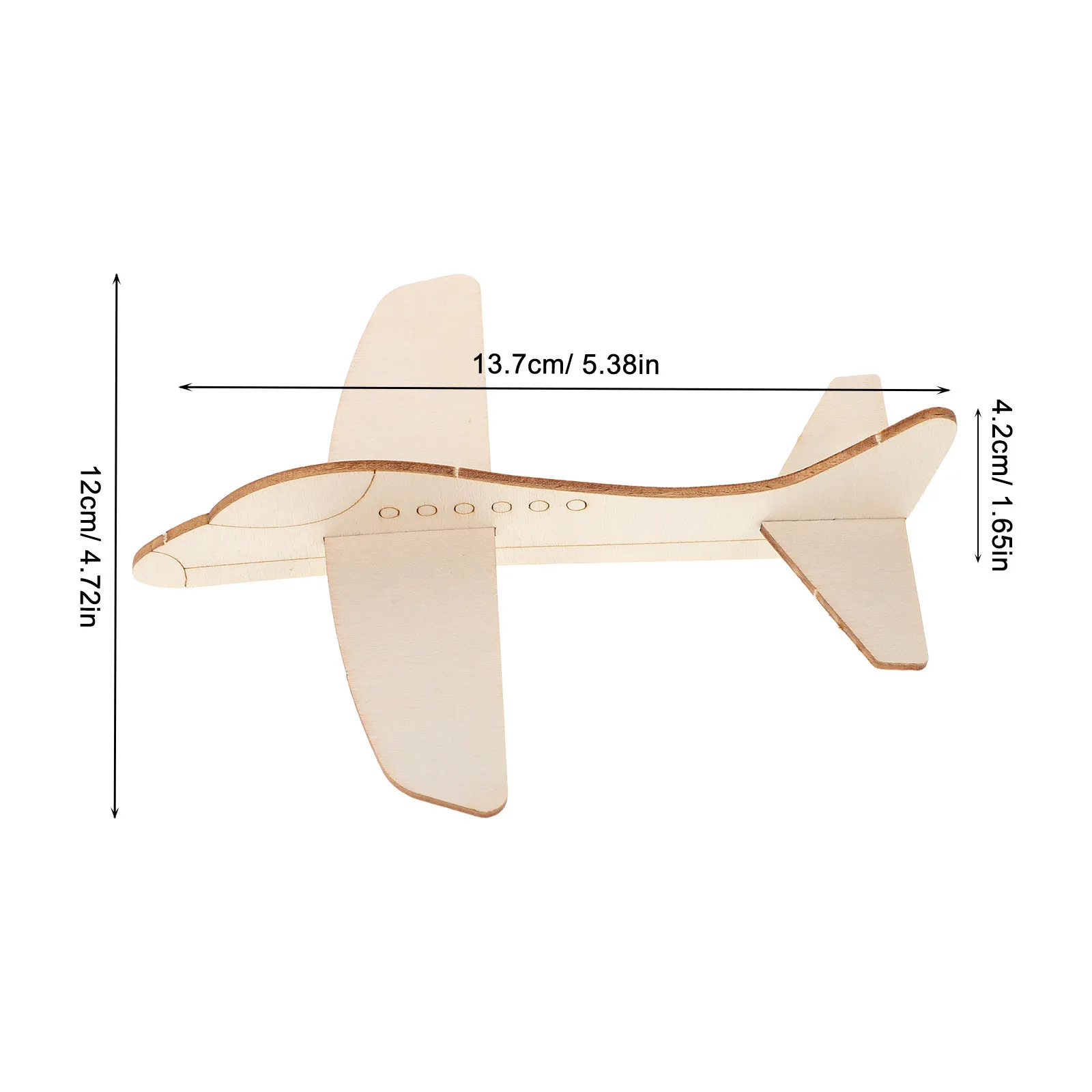 20Pcs Wooden Airplane Craft Kit Kids Hands on Activity Portable Lightweight Travel Friendly Artistic Freedom Spatial Imagination