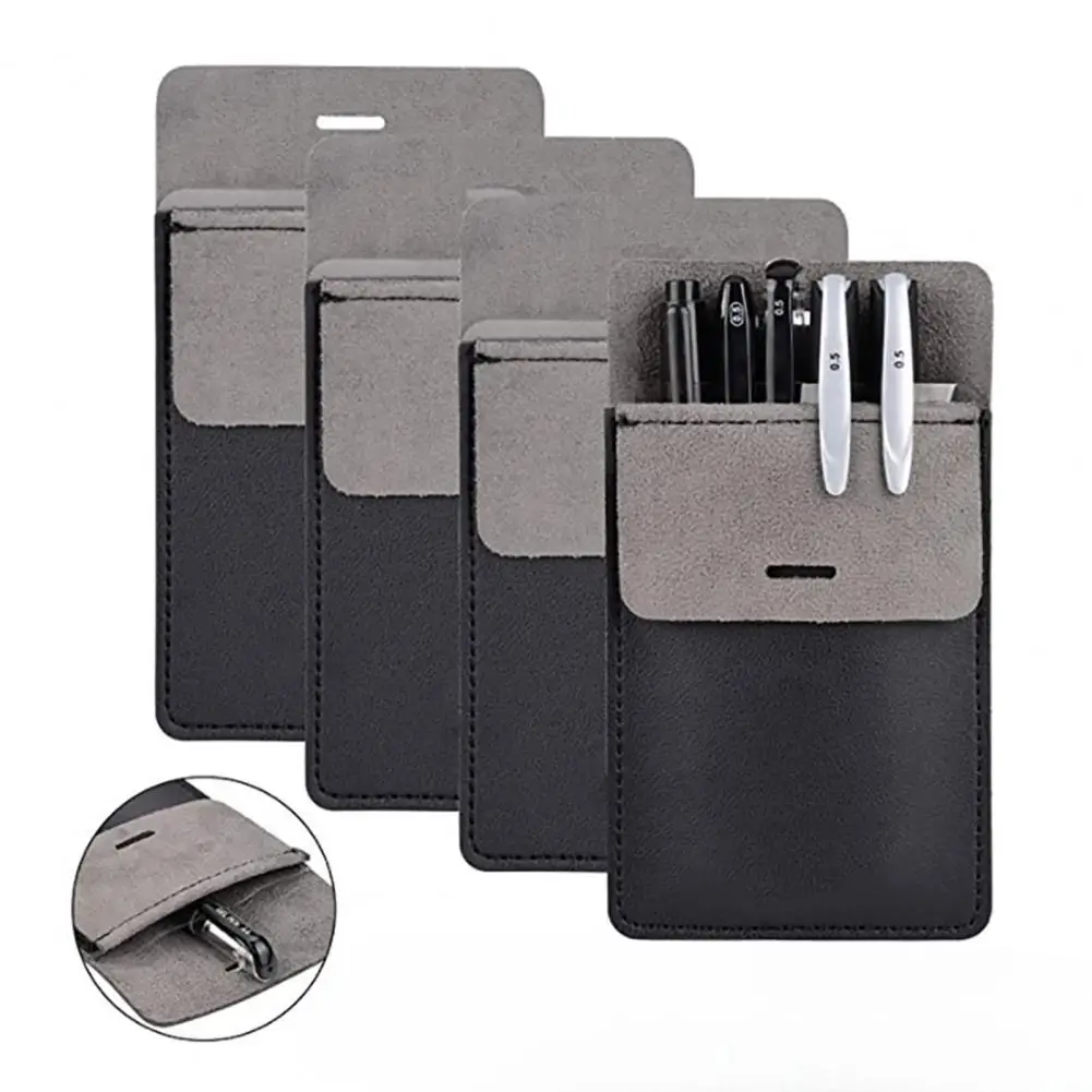 Stylish Pen Storage Chest Pencil Case Lab Coat Pen Storage Pouch Organizer for Shirts Pu Leather Pocket Protector for School