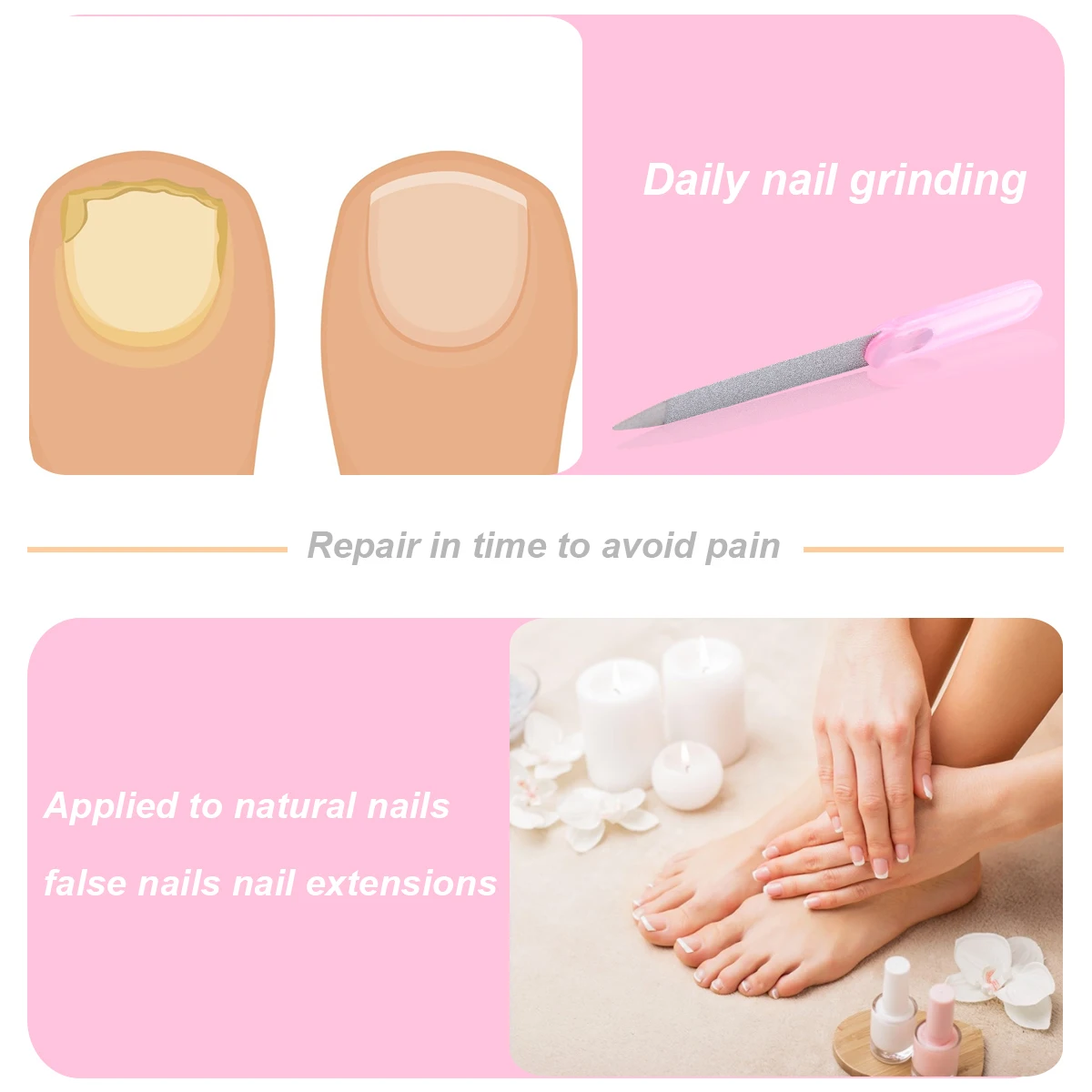 

24pcs Carbon Steel Files Manicure Pedicure Tools Nail Art Grinding Sanding Buffing Tool For Natural False Nails Durable