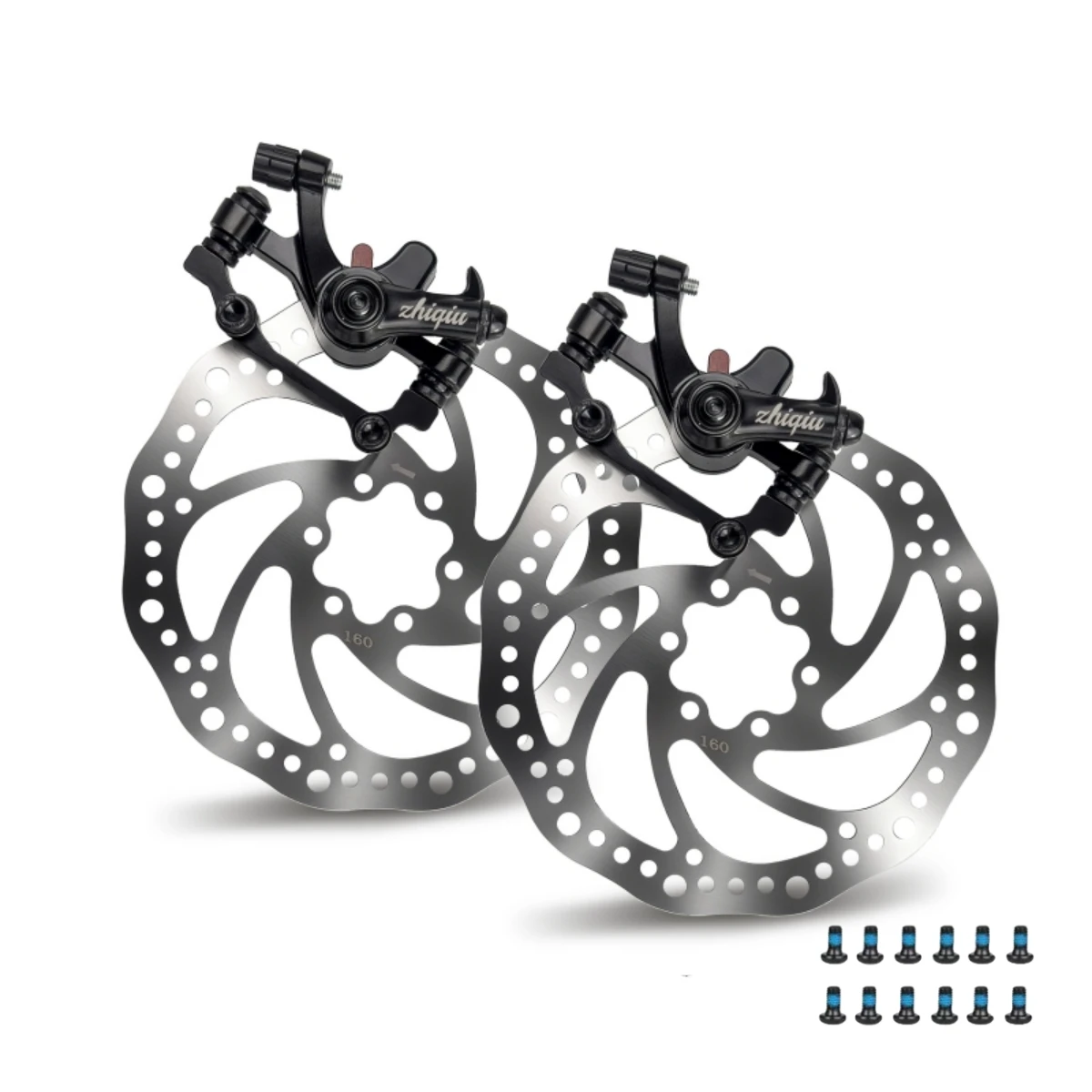 160 mm Fahrrad-Scheibenbremsscheibe mit 6 Schrauben (2 Stück), Edelstahl-Fahrradrotoren, passend für MTB, Rennrad und die meisten Fahrräder – Detail 14