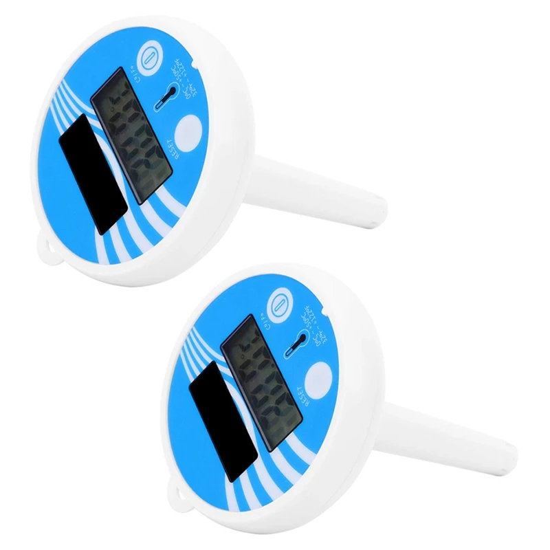 2 PCS Floating Digital Pool Thermometer Mini Resistant Easy Read Water Thermometer ABS For Outdoor & Indoor Swimming Hot Tub