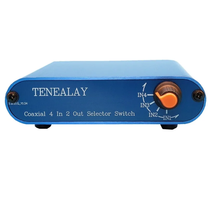 Tianlai 4-in 2-out Passive Lossless HiFi Multi-channel Coaxial Audio Source Switcher Signal Selector