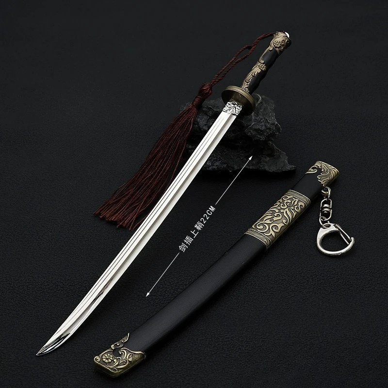 22cm/8.66in Anime Short Sword Katanas Cosplay With Sheath Model Props Peripherals Toy Sports Collectible Ornaments Birthday Gift