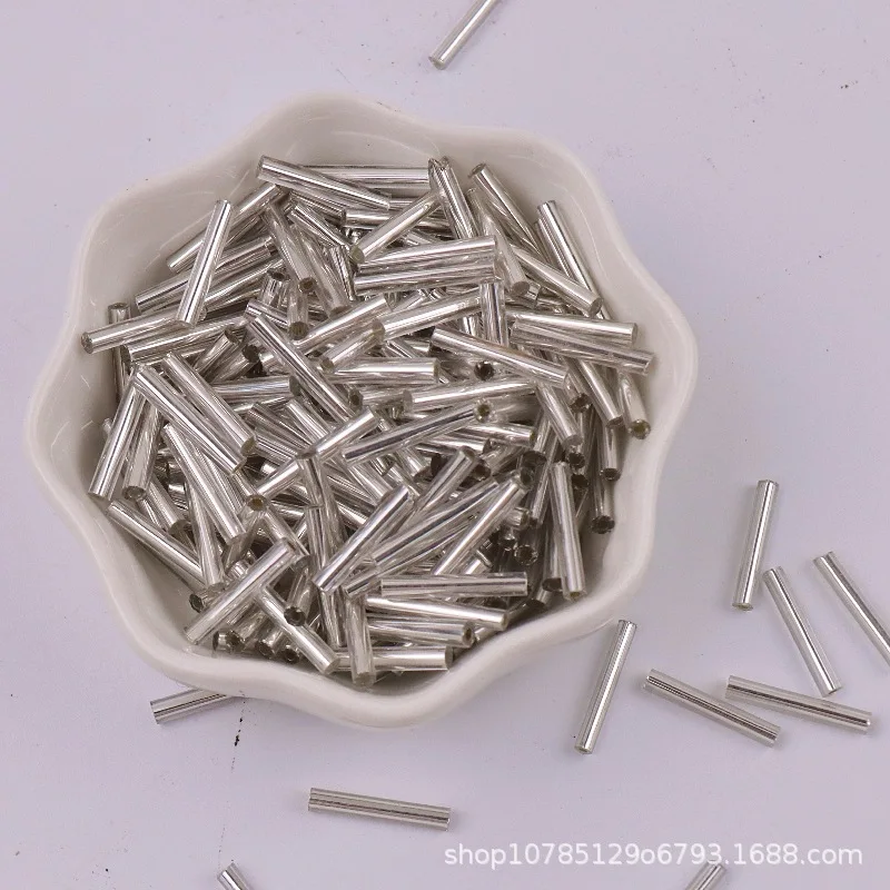 35 pz 2.5x15mm lungo tubo di tromba ceca perline di vetro 8/0 distanziatore allentato Seedbeads per cucito gioielli che fanno accessori per cucire