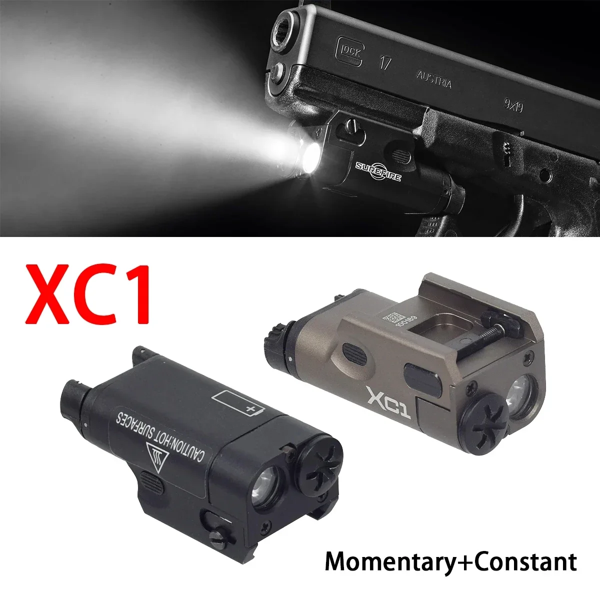 SureFir XC1 Taktische LED Taschenlampe Metall Pistole Scout Taschenlampe Für Glock 17 18C 19 Mit 20mm Schiene Airsoft waffe Licht Lanterna