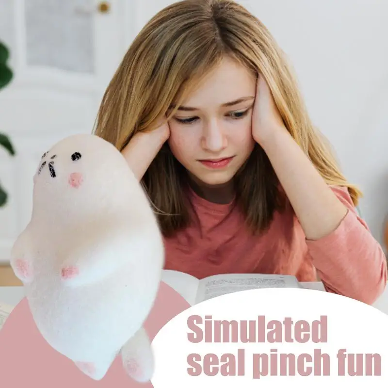 Squeeze Sensory Seal Toys Simulation Soft Fidget Sensory Toys 8cm Funny Animal Plushies Colorful Animal Balls For Home Studio