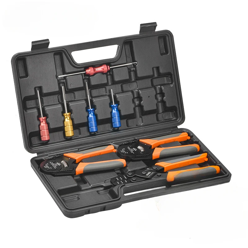 

KIT-DC02 Wire Crimping Tool Kit for Deutsch Connectors and Weather Pack Terminals with Connector Removal Tools Set Clamp