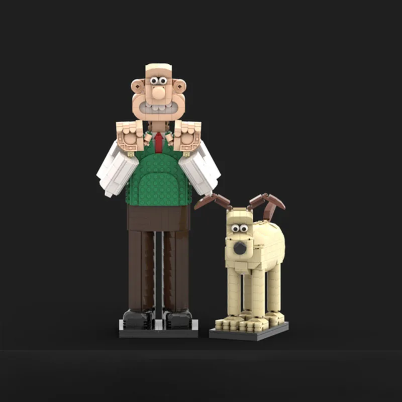 

1120PCS British Comedy Witty Wallaceses & Gromitse Collectible Figure Moc Diy Education Model Building Blocks Birthday Toys Gift