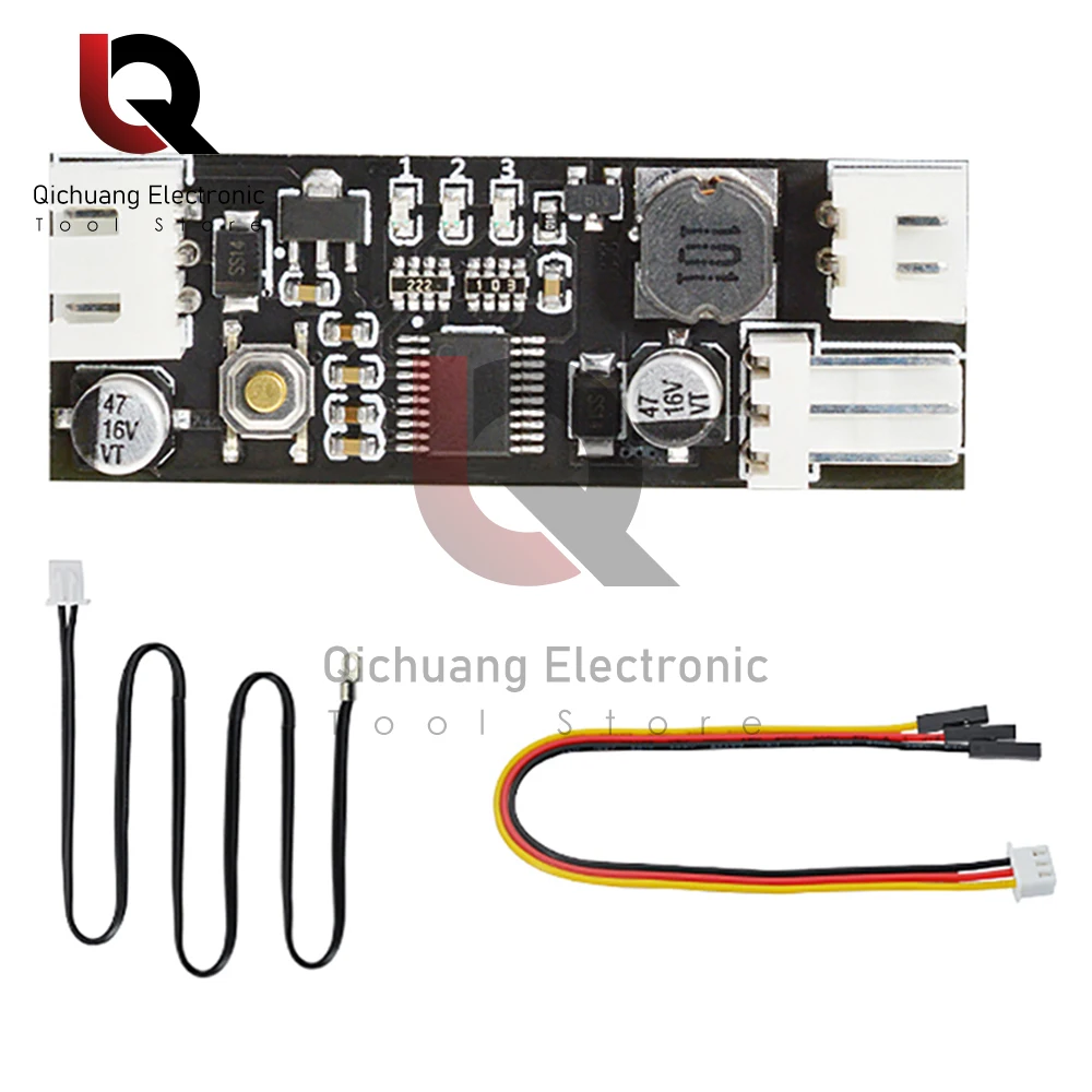 DC12V 0,8A DC ШИМ 2-3 провода регулятор температуры вентилятора регулятор скорости корпус компьютерный модуль шумоподавления NTC B 50K 3950