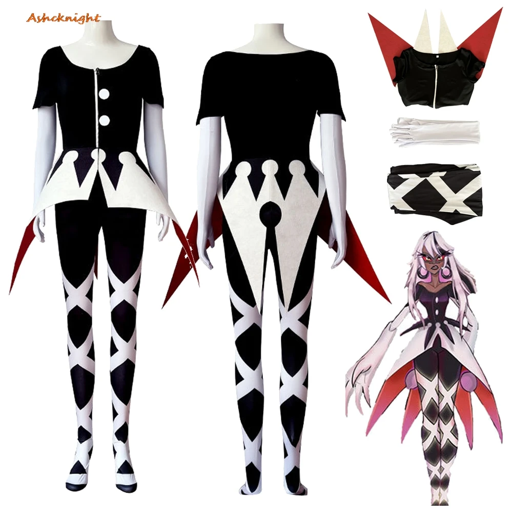 

TV Hell Inn Cosplay Carmilla Carmine Top Pants Clothes Women Party Disguise Roleplay Halloween Costume Carnival Outfits Suit