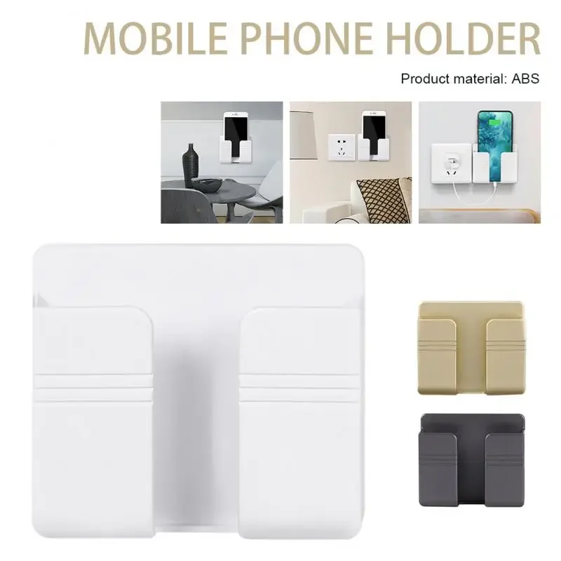 Multifunction Wall Mounted Organizer Storage Box Punch Free For Remote Control Mobile Phone Plugs Cable Charging Holder