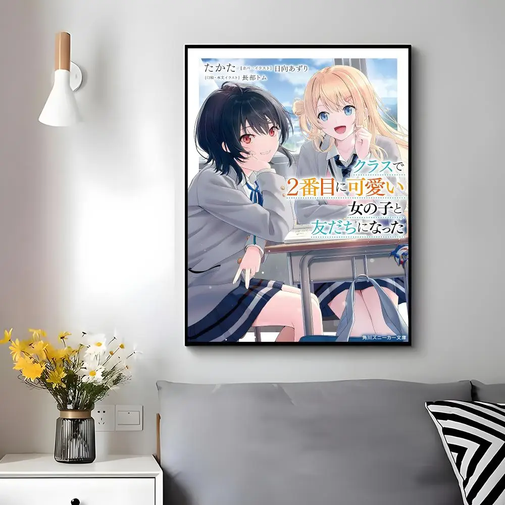 Romantic manga I Made Friends with the Second Prettiest Girl in My Class Poster Wall Ornament Home Decor Young Decor Fans