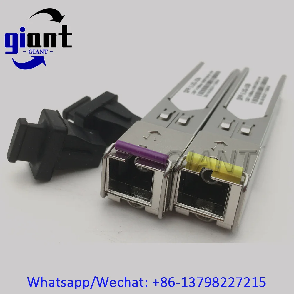 2Pcs 2.5G SFP Module BiDi 1310nm/1550nm 20/40KM 2.488Gbps SFP Transceiver SM Simplex LS/SC DDM Compatible with Arista/Huawei