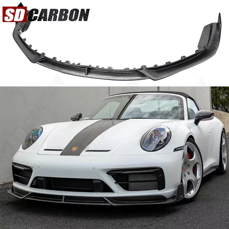 

For Porsche 911 992 2019-2023 Car Front Bumper Splitter Front Lip Chin Spoiler Diffuser Parts Upgrade Body kit