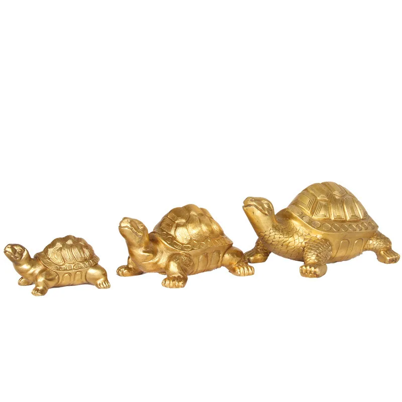 Copper Ornament, Brass Millennium , Longevity , One-Year-Old Baby , Anniversary Commemorative Turtle Fi
