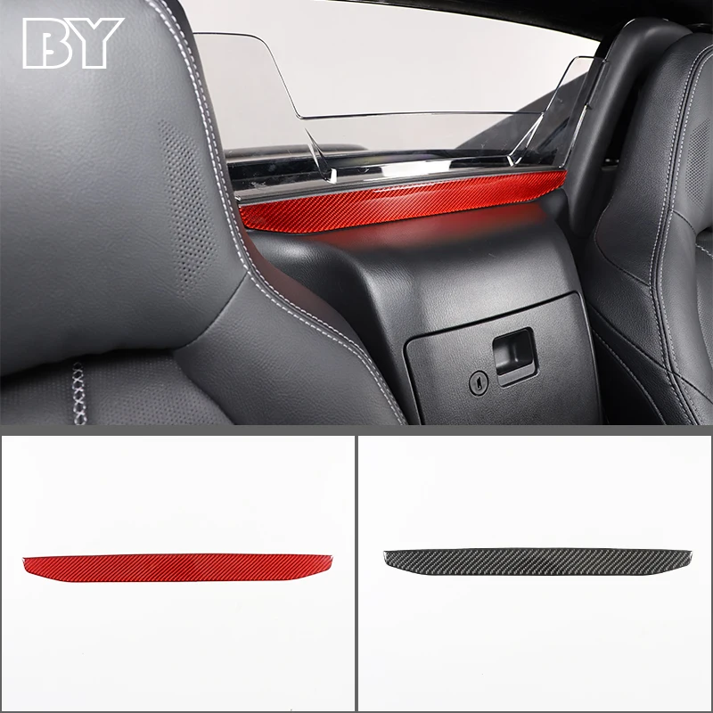 For Mazda MX-5 2016-2023 Car Interior Rear Glass Trim Strip Soft Carbon Fiber Interior Accessories 1 Pcs