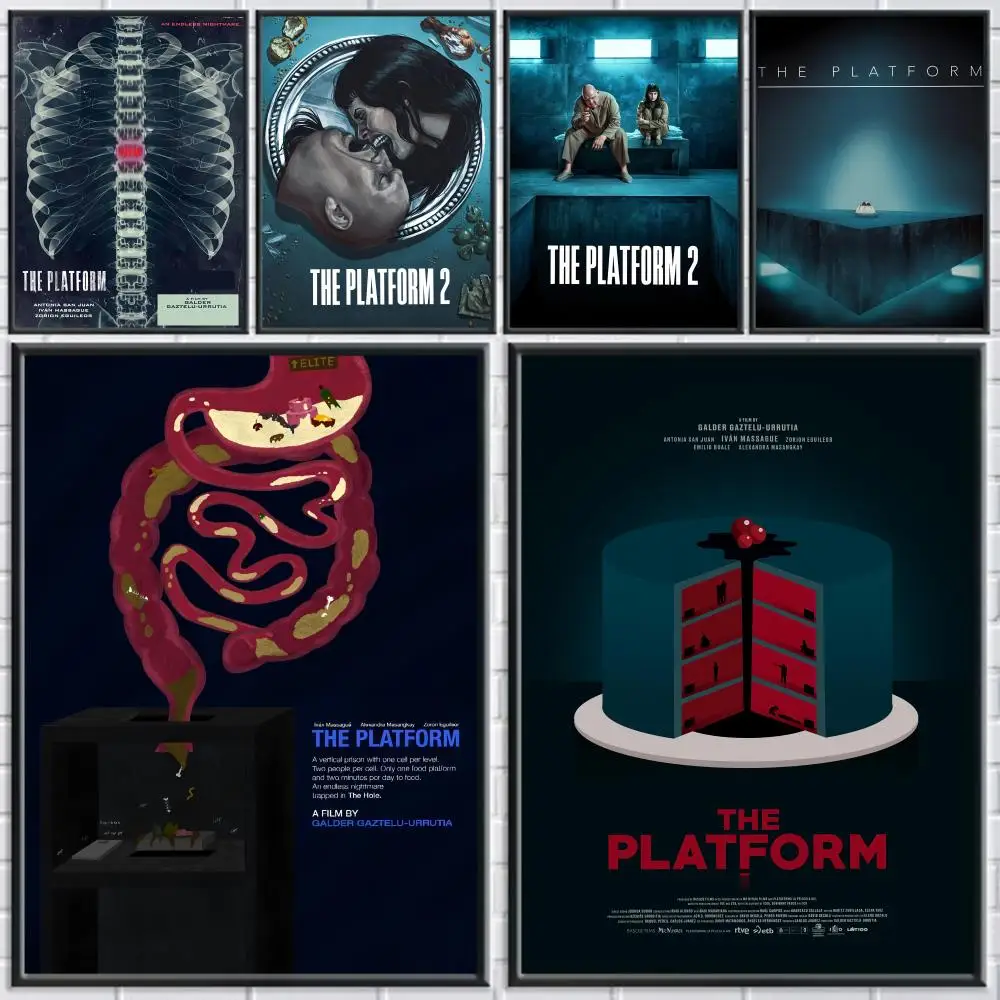 

Movie The P-platform Poster Trendy Wall Art Good Sticker Printed on PP Paper for Living Room Office Bar Decoration
