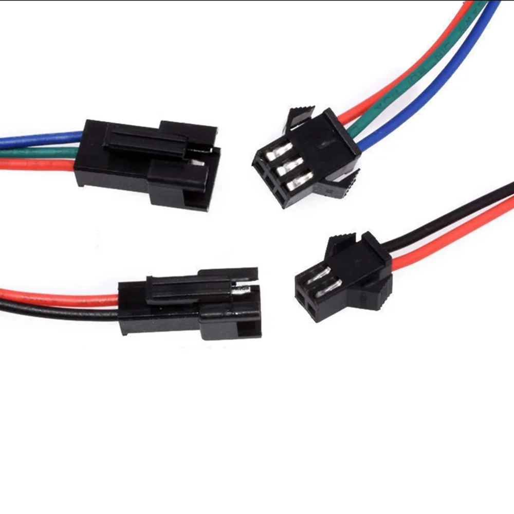 10Pairs 20cm JST SM 2P 3P 4P 5P 6P Plug Socket Male to Female Wire Connector LED Strips Lamp Driver Connectors Quick Adapter