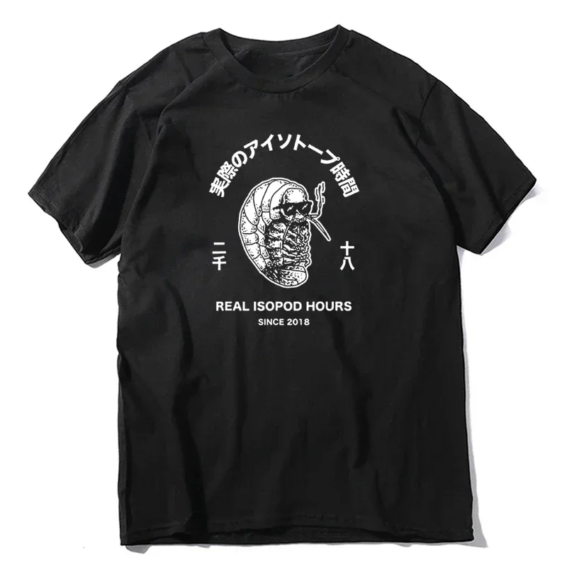 Mens New  Clothing Summer  Cotton Man Clothing Isopods T-Shirt - Aesthetic Japanese Vaporwave Real Hours men clothing